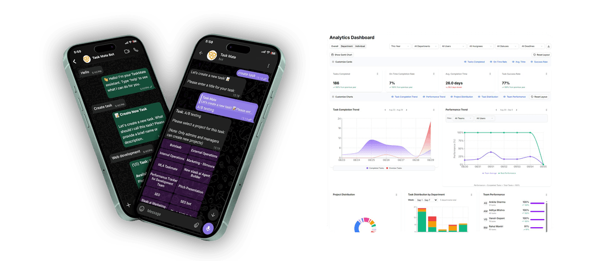 Screenshot of Taskmate AI Bot project